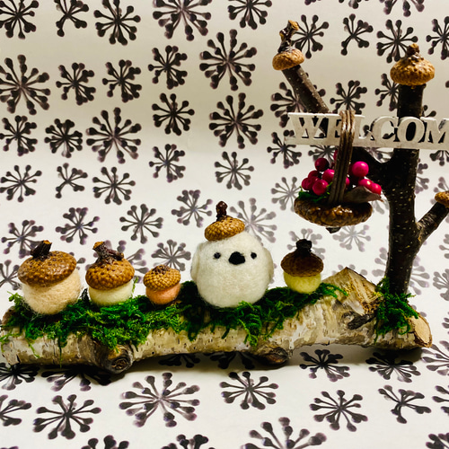 秋♪どんぐり♡シマエナガ