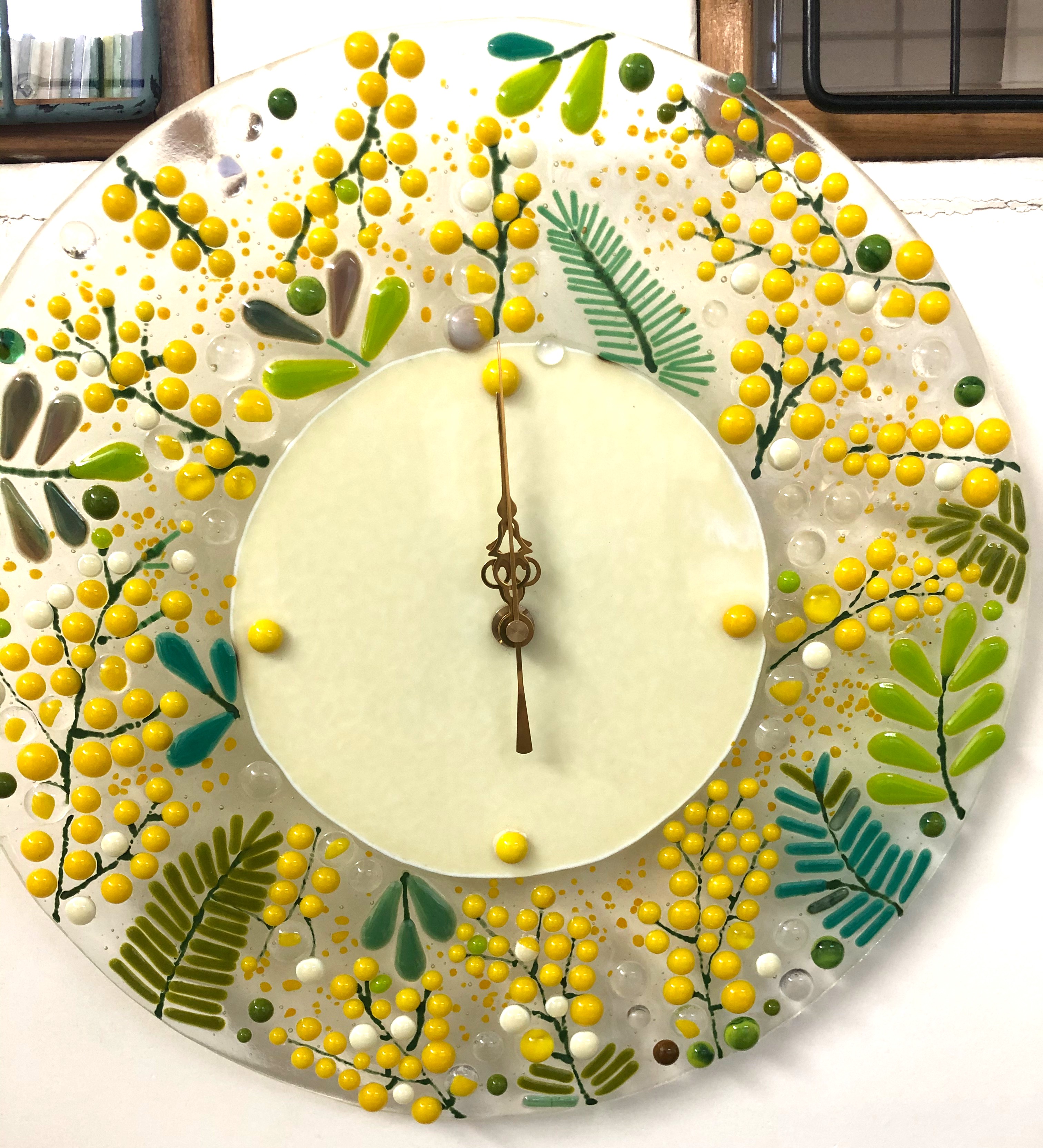 ミモザ壁掛け時計