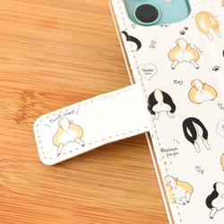 むちむちたっぷり！柴犬のおしり手帳型iPhoneケース 3枚目の画像
