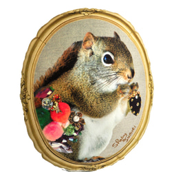 【風格造型抱枕】松鼠與它的收藏品 第1張的照片