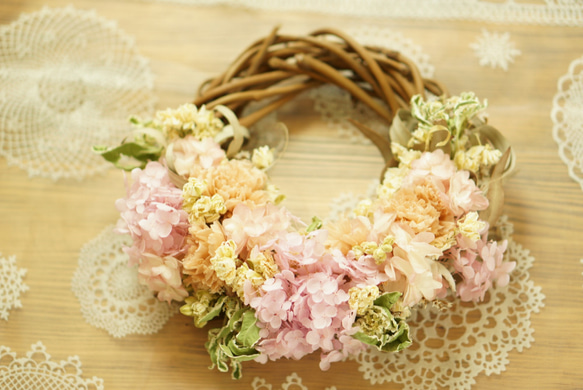 pink　pink　wreath 1枚目の画像