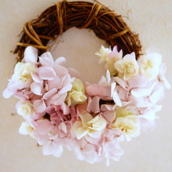 ふんわり春待ちwreath　16㎝ 1枚目の画像