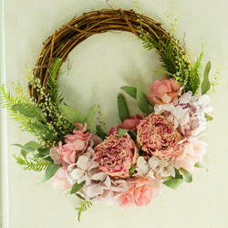 芍薬の　spring　wreath　 1枚目の画像