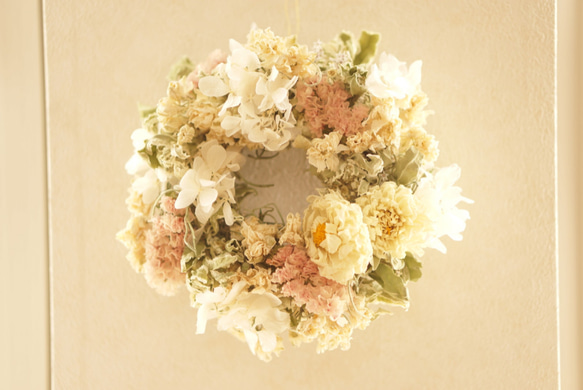 spring　wreath　　ダリア 1枚目の画像