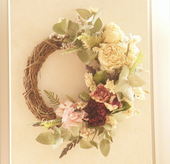 芍薬のspring　wreath　 1枚目の画像