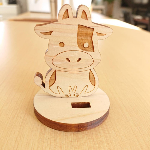 2021年うし年の置物 【2021年 干支 丑年 丑 ウシ 木製 お正月