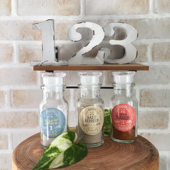 スパイス ビン 』（コルクふた or 穴あきふた） その他調味料入れ くろ