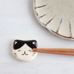 Smiling Hachiware 貓筷架（1 件）陶瓷 第2張的照片