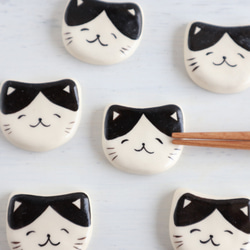 Smiling Hachiware 貓筷架（1 件）陶瓷 第3張的照片