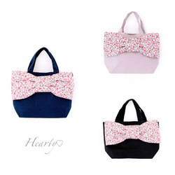 ハンドメイド♡リボンバッグ♡ハンドバッグ Chick ハンドバッグ ribbon hand Bag / リボンデザイン