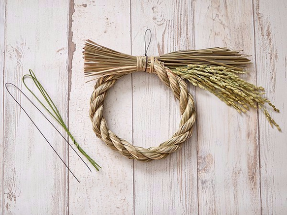 しめ縄飾り 確認用 ヘッズ 販促－装飾－しめ縄 W260×H450mm 迎春しめ縄飾り-8/和