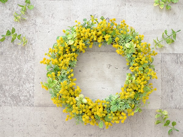 ミモザリース　直径約30cm