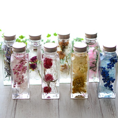 ハーバリウム2本セット／スクエアミニ ハーバリウム・植物標本  