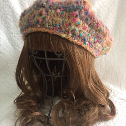 ＊受注制作＊モヘアベレー帽＊輸入糸＊秋冬＊ニット帽・ぬくぬくベレー帽＊＊ 1枚目の画像