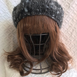 ＊受注制作＊ぬくぬくモヘアベレー帽＊輸入糸＊ニット帽＊ニットベレー帽＊ 2枚目の画像