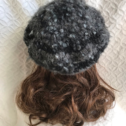 ＊受注制作＊ぬくぬくモヘアベレー帽＊輸入糸＊ニット帽＊ニットベレー帽＊ 3枚目の画像