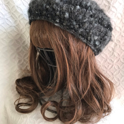 ＊受注制作＊ぬくぬくモヘアベレー帽＊輸入糸＊ニット帽＊ニットベレー帽＊ 4枚目の画像