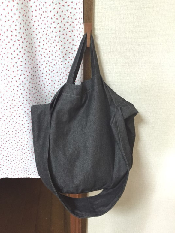 肩凝り軽減バッグ★ 2way☆たっぷり☆楽ちん大きな ま〜るいbag 2枚目の画像