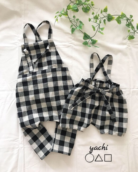 プレゼント❤️兄弟姉妹お揃いコーデ❤️ コットンリネン チェック
