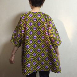 African textile 楽ちんtunic ポケット付き 5枚目の画像