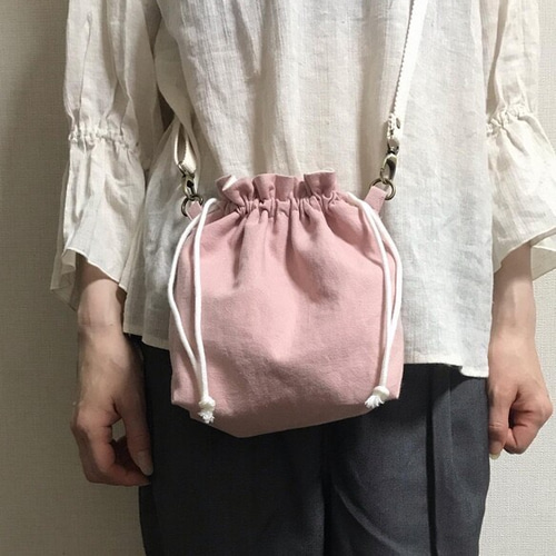 ❤️ コロンと可愛い巾着ポシェット❤️巾着ショルダーバッグ