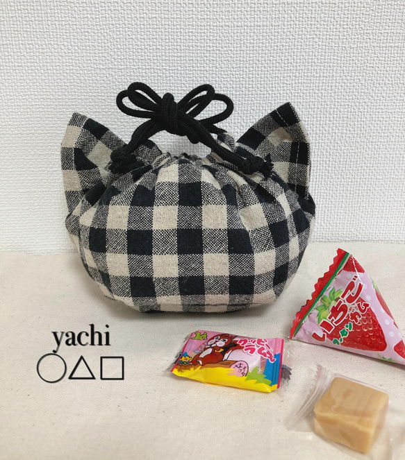 ❤️コロンと可愛い❤️ねこ耳巾着 ギフト プレゼント 巾着袋 yachi