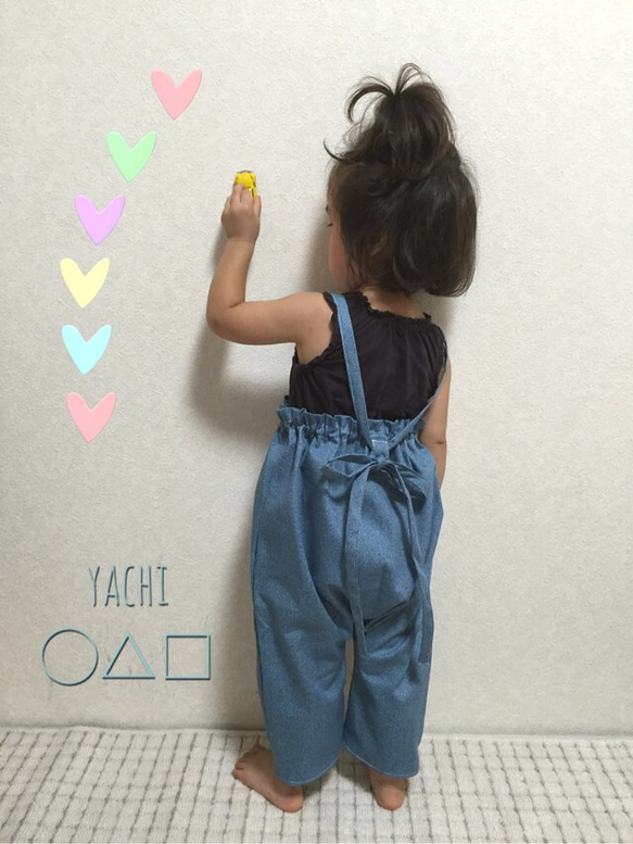 再販❤︎日本製ソフトdenim＊＊ベビーサロペット＊＊ 4枚目の画像