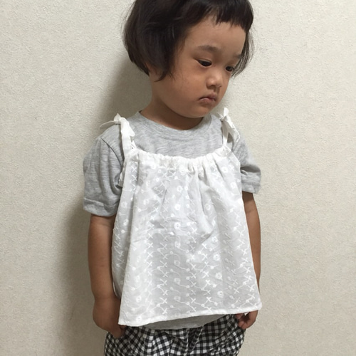 white レースのセットアップ キャミ & ドロワーズ ベビー服 yachi 通販 