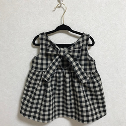 cotton linenのバックリボンのチュニック 4枚目の画像