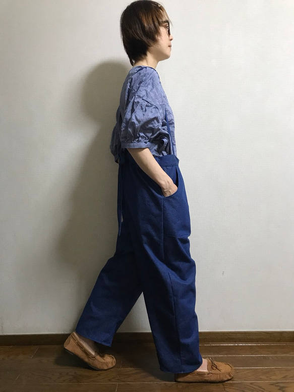 新作⭐️yachi original 締めつけゼロ‼️soft denim サロペット 3枚目の画像