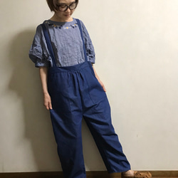 新作⭐️yachi original 締めつけゼロ‼️soft denim サロペット 4枚目の画像