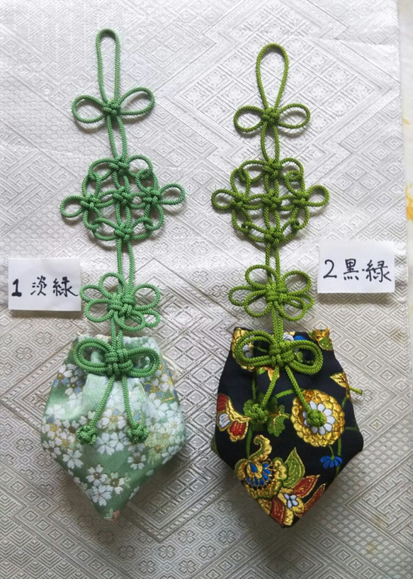 かりろく４個セット　wall-hanging incense bag 3枚目の画像