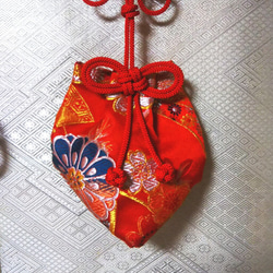 かりろく大（掛け香）赤（wall-hanging incense bag)　 2枚目の画像