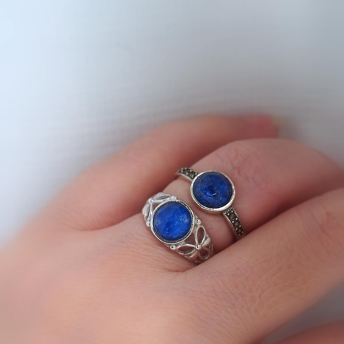 選択型：HDラピスラズリxクリスタル8（RC) S925WGリボン：マーカ  