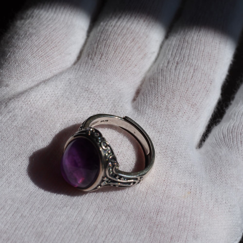 アメジスト16 S925アジアン調デザインリング❀ 指輪・リング ケロリン