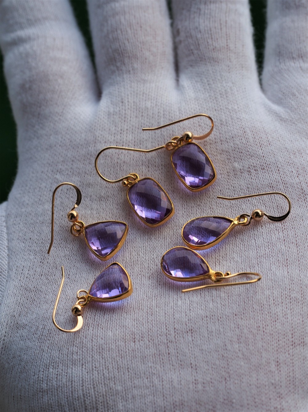 選択型：　Alexandrite Quartz 　K14gfフックピアス❀