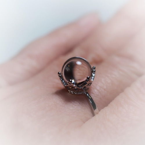 水晶玉♬ S925王冠デザインラウンドリング♬ 指輪・リング ケロリン堂