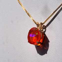 Ethiopian Welo Orange Opal9 　All K14gf ネックレス 　 7枚目の画像