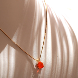 Ethiopian Welo Orange Opal9 　All K14gf ネックレス 　 1枚目の画像