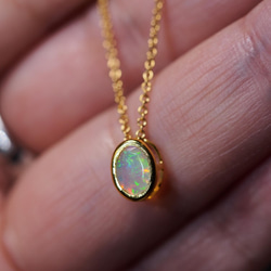 Ethiopian Welo Opal ７　All K14GFネックレス 1枚目の画像