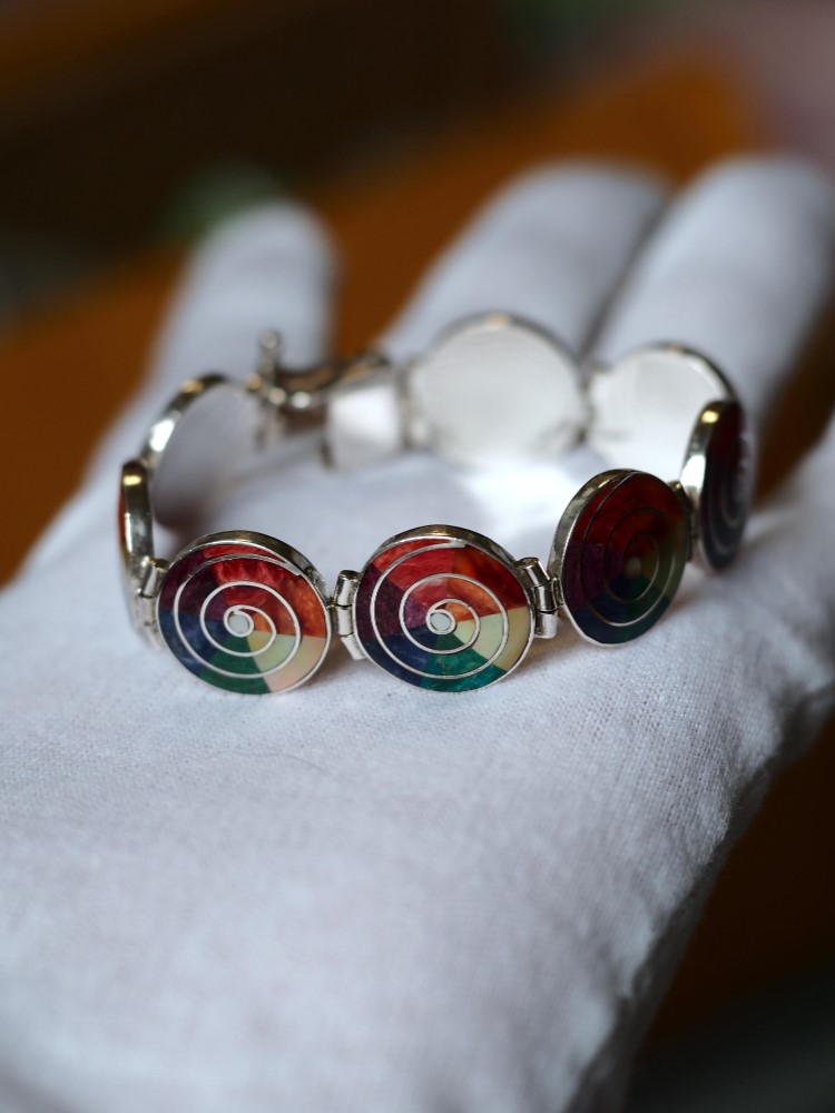 限定１　ペルー天然石　 Spiral Pachamama S950 Bracelets