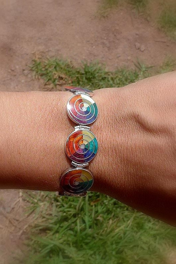 限定１　ペルー天然石　 Spiral Pachamama S950 Bracelets 4枚目の画像