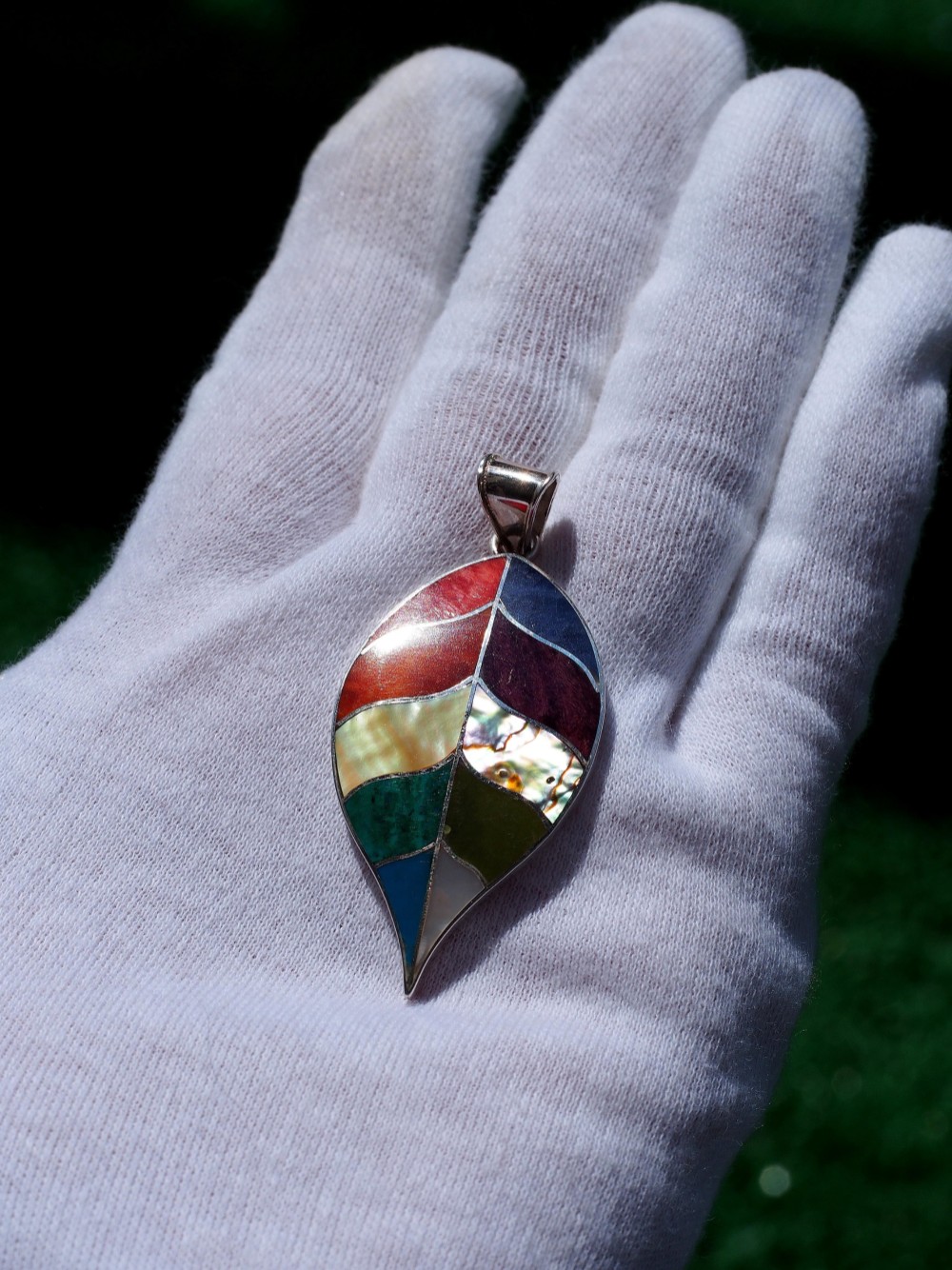 Single leaf ペンダントトップ　S 950 ❀ tropical　48