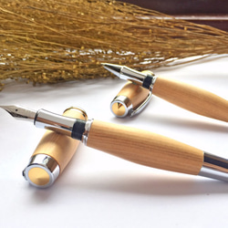 【微默契】台灣檜木 原木對筆 (鋼筆+鋼珠筆) 第3張的照片