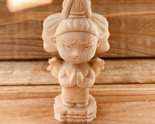 可愛すぎる仏像だぞう。SD阿修羅（木彫り版）【受注製作】 彫刻 一笑仏