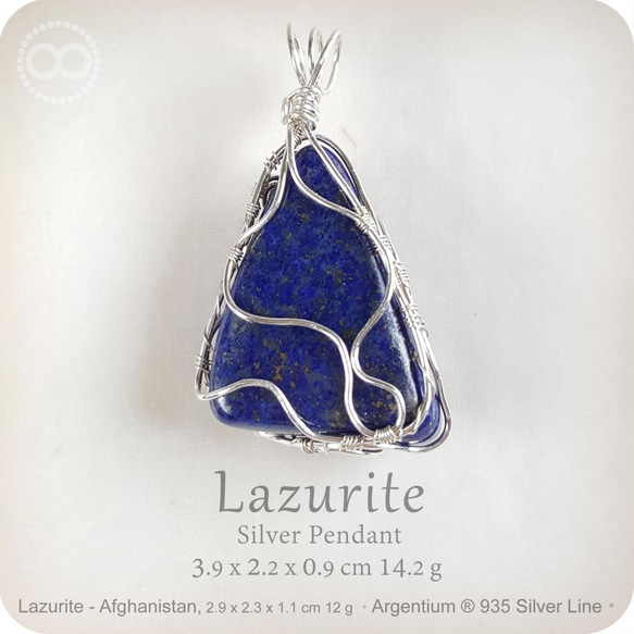 LAZURITE Silver Jewelry  Pendant - H194 第4張的照片