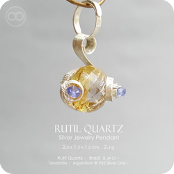 Rutil Quartz Silver Jewelry Pendant H130  ✡ 星紀訊息 ✡ 第3張的照片