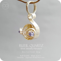 Rutil Quartz Silver Jewelry Pendant H130  ✡ 星紀訊息 ✡ 第5張的照片