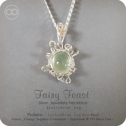 Prehnite 葡萄石 ★ Fairy Feast ★ Silver Necklace H150 第2張的照片