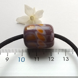 とんぼ玉ヘアゴム　紫 7枚目の画像